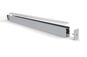 Aluminium eindkap Pro Line Ultra Slim, met draaddoorvoer